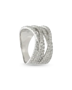 Bague - Crossed Silver