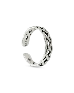Bague d’orteil - Braided Silver