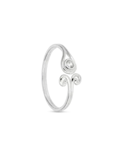 Bague d'orteil - Zirconia Swirl