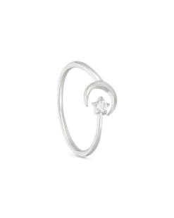 Bague en argent massif - Cuddling Moon