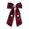 Barrette - Burgundy Bow