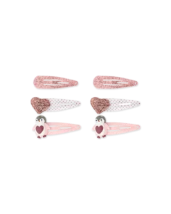 Barrettes fille - Pingouin pailleté