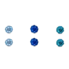 Boucles d'oreilles argentées - Aqua
