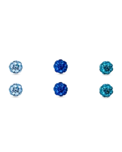 Boucles d'oreilles argentées - Aqua