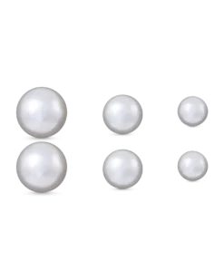 Boucles d'oreilles argentées - Perles