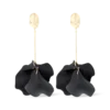 Boucles d'oreilles clips - Black Leaves