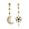 Boucles d'oreilles clips - Black Moon
