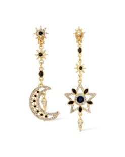 Boucles d'oreilles clips - Black Moon