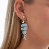 Boucles d'oreilles clips - Blue Sea