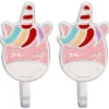 Boucles d'oreilles clips fille - Sleeping Unicorn