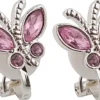Boucles d'oreilles clips fille - Butterfly / rosa