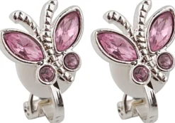 Boucles d'oreilles clips fille - Butterfly / rosa