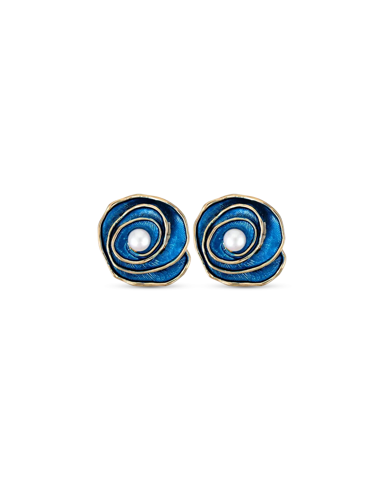 Boucles d'oreilles clips - Floral Spiral