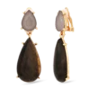 Boucles d'oreilles clips - Gem Teardrops