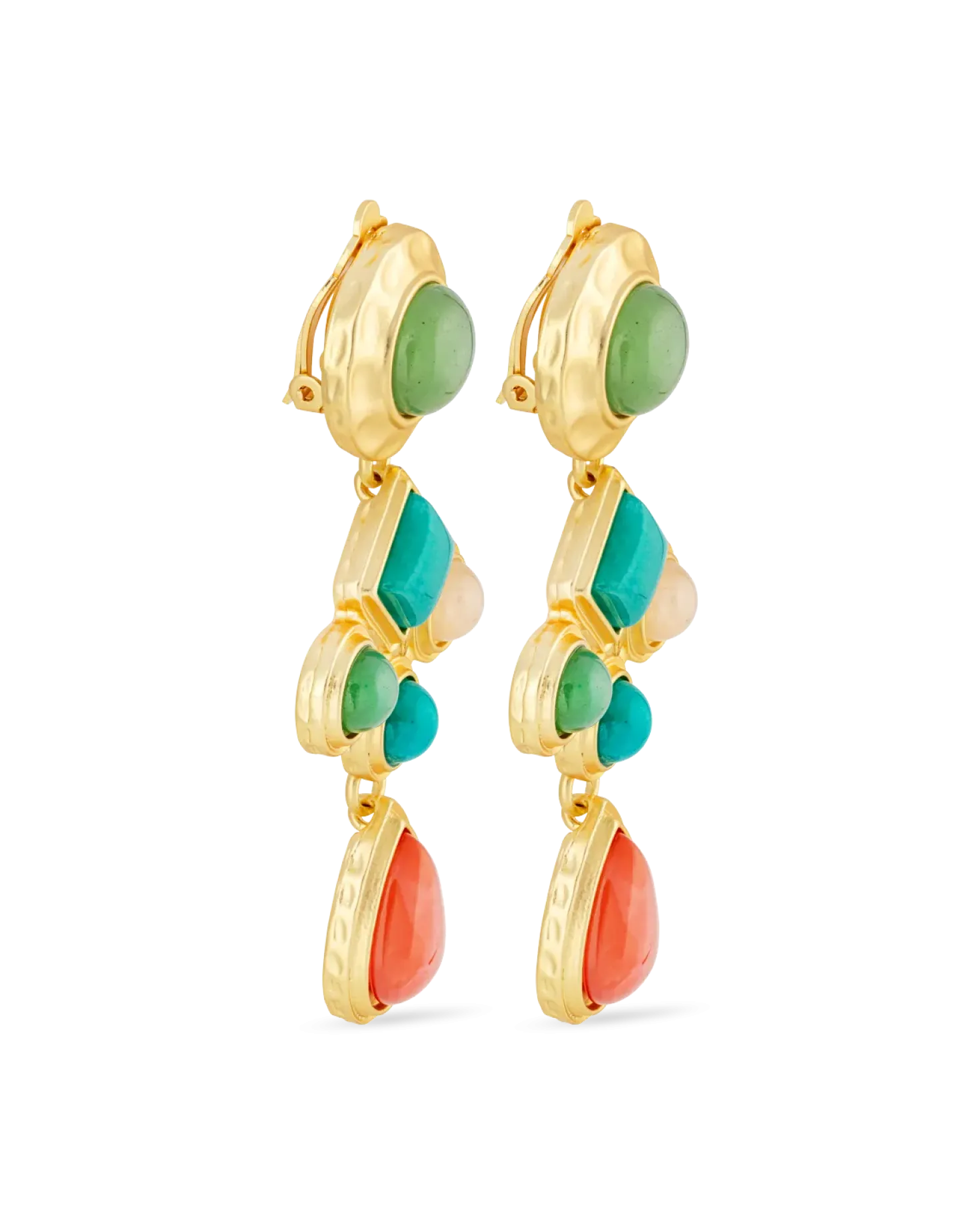 Boucles d'oreilles clips - Geometric Vintage