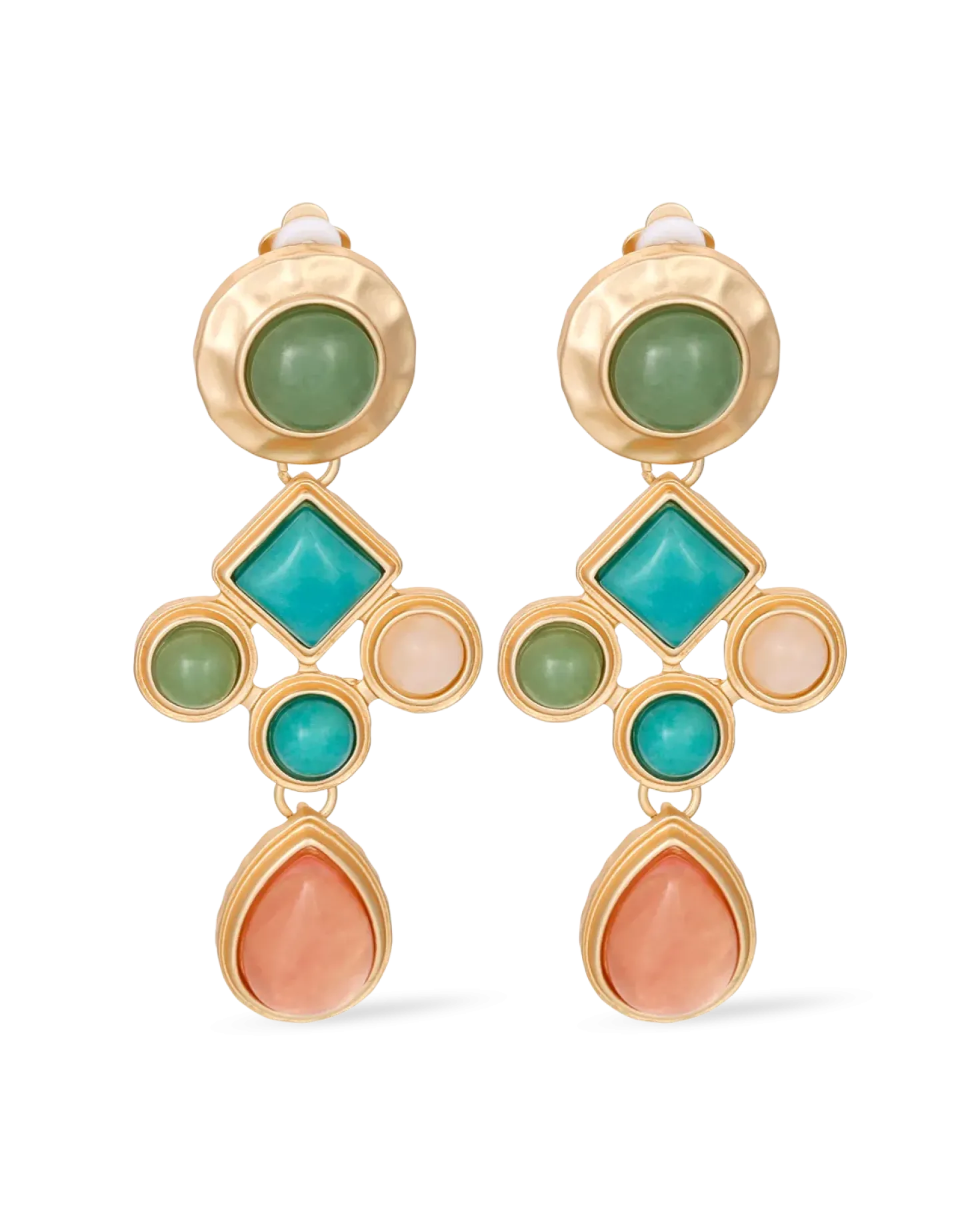 Boucles d'oreilles clips - Geometric Vintage
