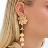 Boucles d'oreilles clips - Golden Flower