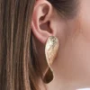 Boucles d'oreilles clips - Golden Leaf