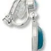 Boucles d'oreilles clips - Œil de chat bleu