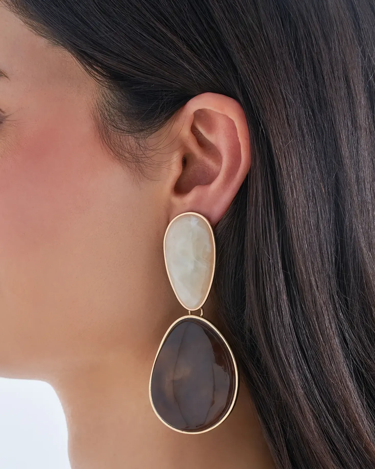 Boucles d'oreilles clips - Marble Beauty