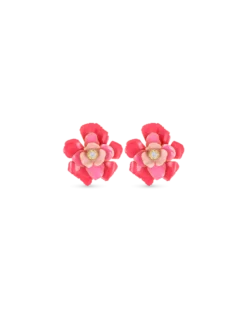 Boucles d'oreilles clips - Pink Flower
