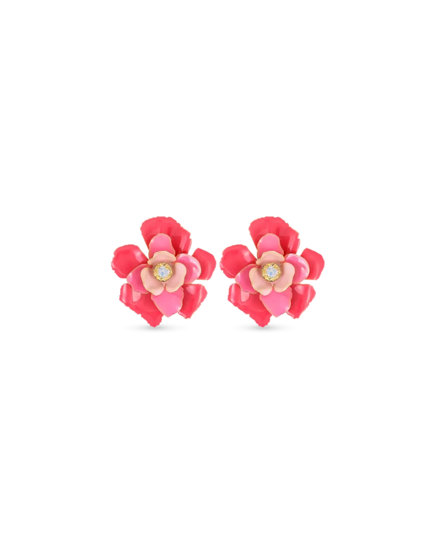 Boucles d'oreilles clips - Pink Flower