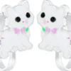 Boucles d'oreilles clips pour enfant - White Cutie