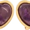 Boucles d'oreilles clips - Purple Heart