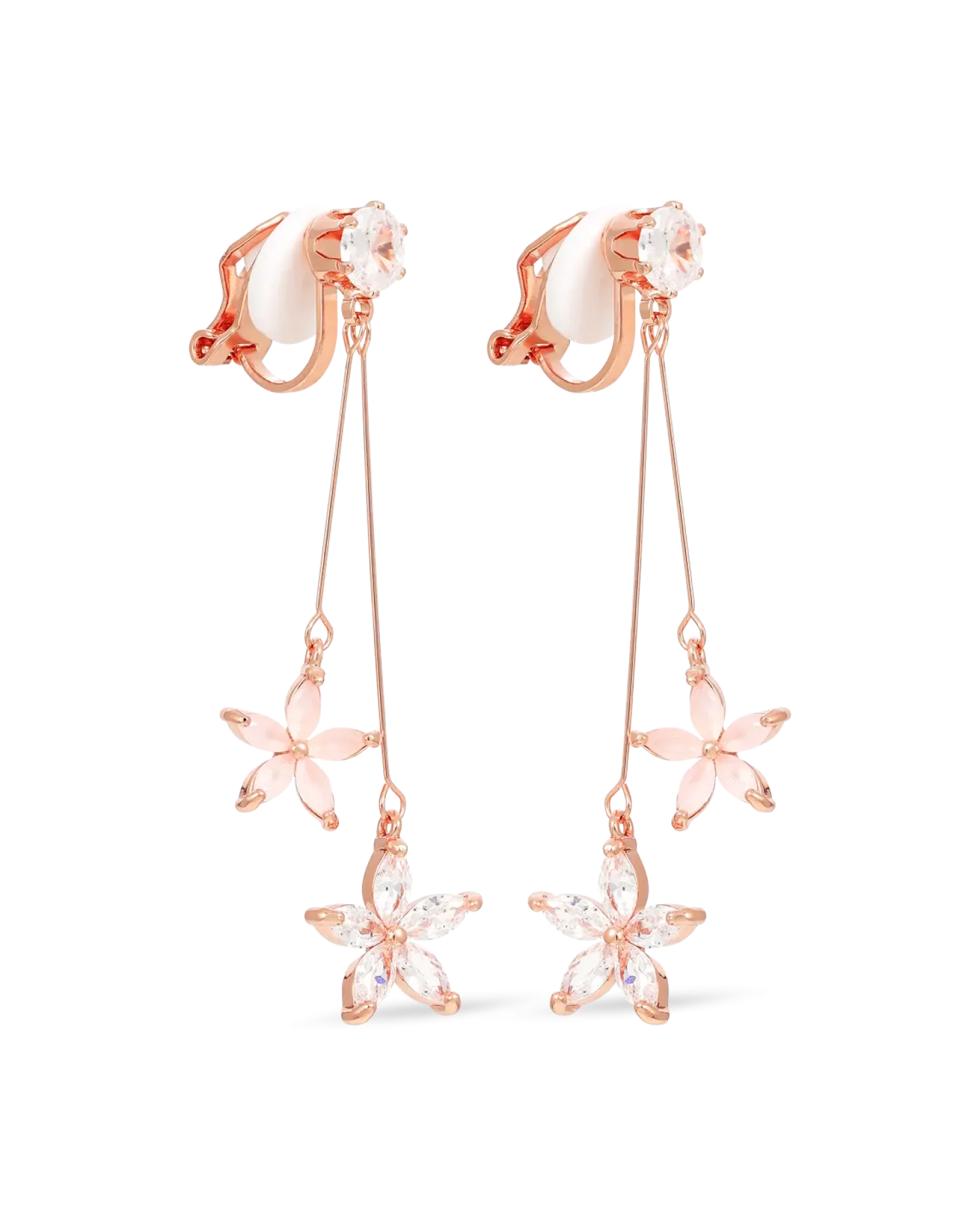 Boucles d'oreilles clips - Rose Blossom