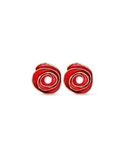 Boucles d'oreilles clips - Rose Spiral