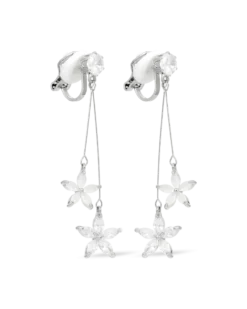 Boucles d'oreilles clips - Silver Blossom