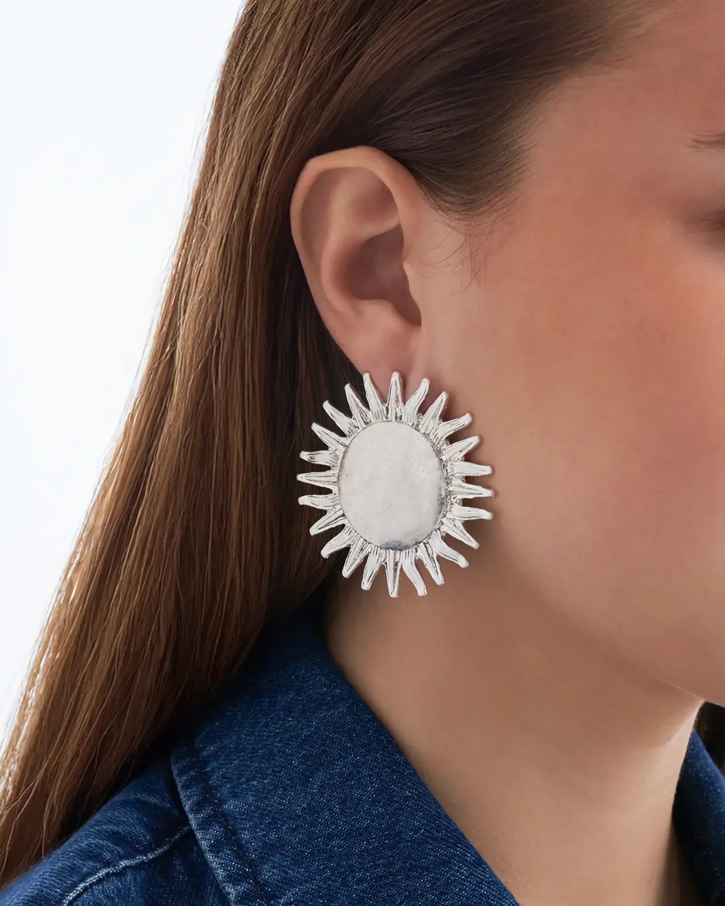 Boucles d'oreilles clips - Silver Sun