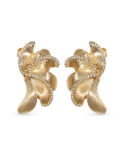 Boucles d'oreilles clips - Textured Swirl