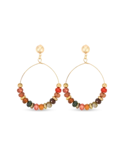 Boucles d'oreilles - Colourful Agate