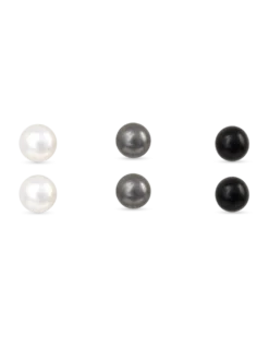 Boucles d'oreilles - Grey Pearls