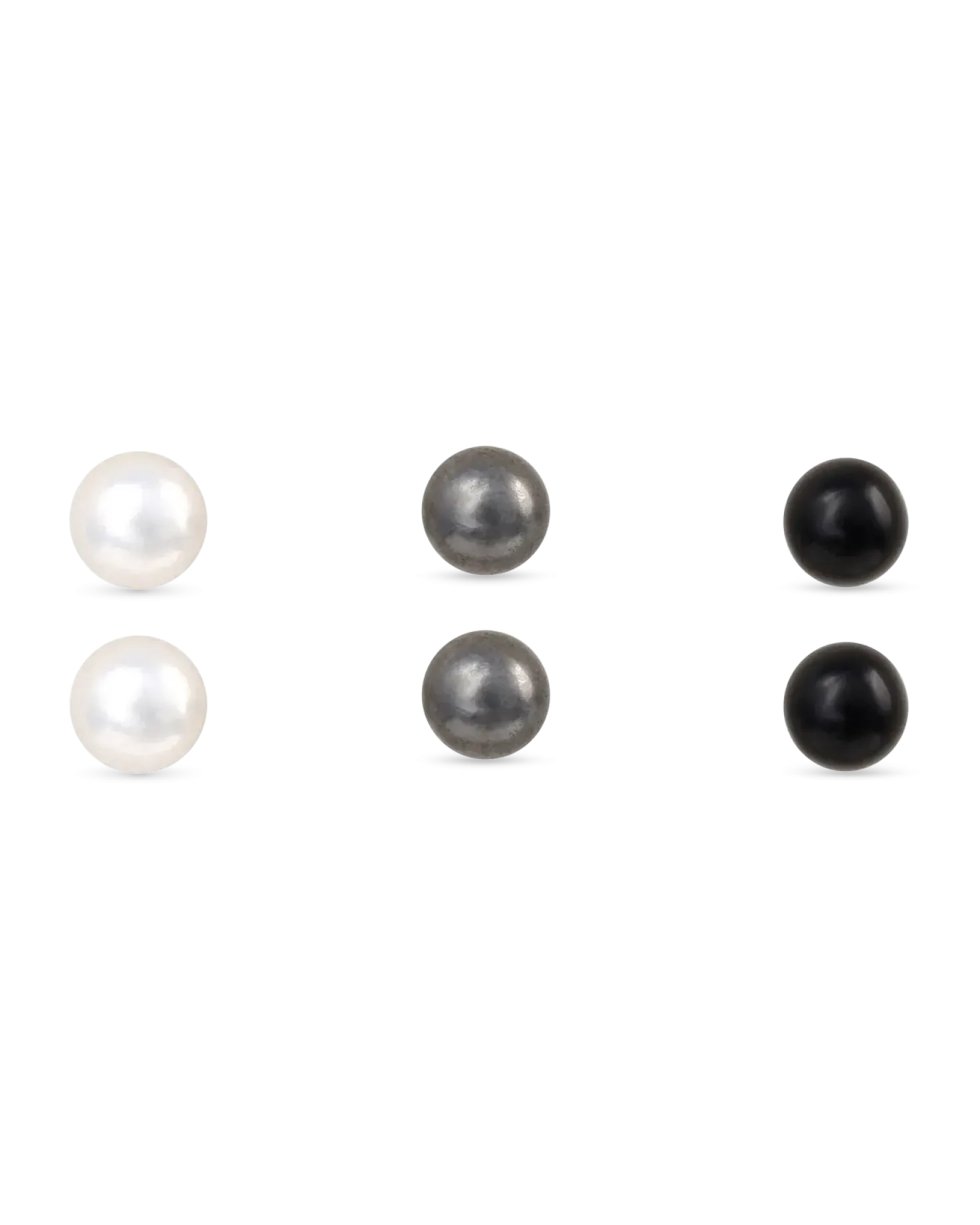 Boucles d'oreilles - Grey Pearls