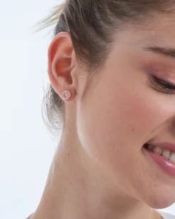 Boucles d’oreilles - Rose Cateye
