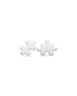 Boucles d'oreilles - Silver Puzzle