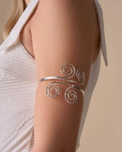 Bracelet de biceps - Silver Swirl