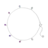 Bracelet de cheville - Rainbow Zirconia
