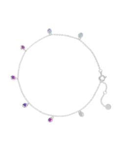 Bracelet de cheville - Rainbow Zirconia