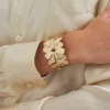 Bracelet jonc - Golden Blossom
