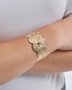 Bracelet jonc - Hammered Leaves