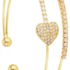 Bracelet jonc - Heart Rows
