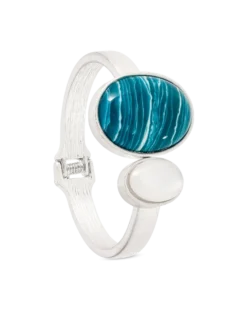 Bracelet jonc - Oval Amazonite
