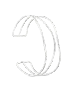 Bracelet jonc - Pounded Silver