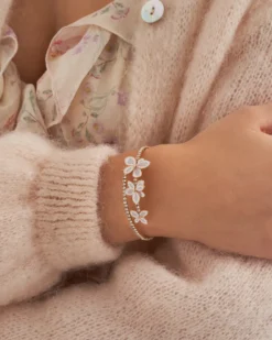 Bracelet jonc - Three Flowers