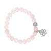 Bracelet - Quartz rose / trèfle