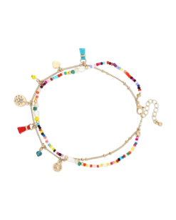 Chaînette de cheville - Colorful Pearls
