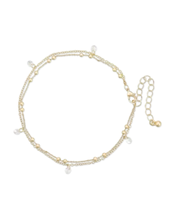Chaînette de cheville - Zirconia Gold